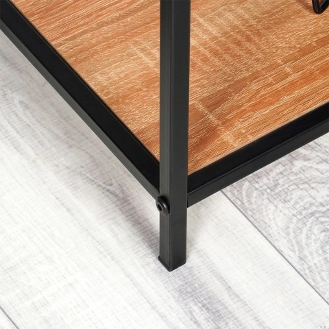 Regał Metalowy Wolnostojący Dekoracyjny Czarny ORION 46x30x130 cm