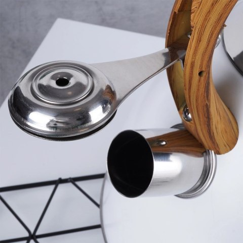 Czajnik z Gwizdkiem Nierdzewny Dekoracyjny Stalowy Biały ORION 3 L