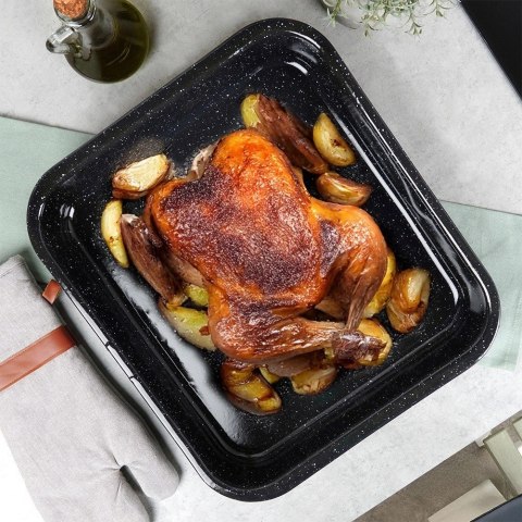 Emaliowana Brytfanna Pojemna Nieprzywierająca ORION 8 L