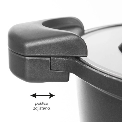 Garnek Ciśnieniowy Szybkowar Granitowy Indukcja Gaz ORION 26 cm 5,5 L