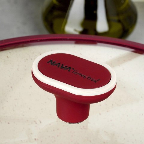 Garnek Granitowy ze Szklaną Pokrywką Gaz Indukcja NAVA 26 cm 5,2 L