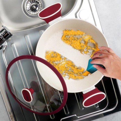 Garnek Granitowy ze Szklaną Pokrywką Gaz Indukcja NAVA 26 cm 5,2 L