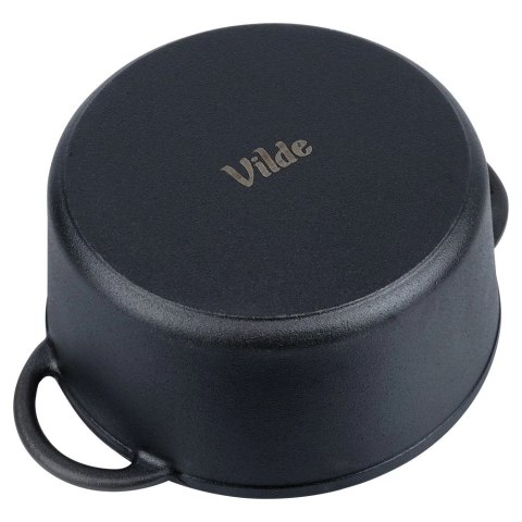 Garnek z Pokrywką Żeliwny Gaz Indukcja Solidny VILDE 26 cm 5 L