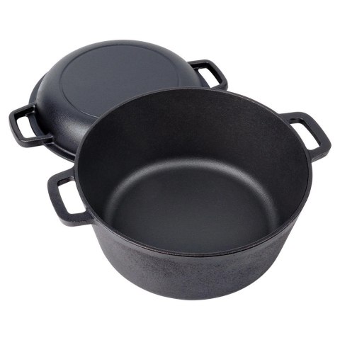 Garnek z pokrywką żeliwny 2w1 CAST LINE 26 cm 4,5 l / 1,6 l