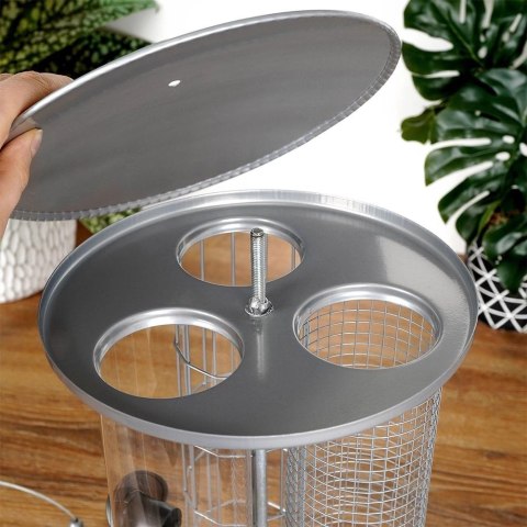 Karmnik dla Ptaków na Kule Tłuszczowe Metalowy Potrójny ORION 36,5 cm