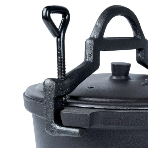 Kociołek Żeliwny Emaliowany na Nóżkach z Pokrywką Okrągły Solidny VILDE 4 l