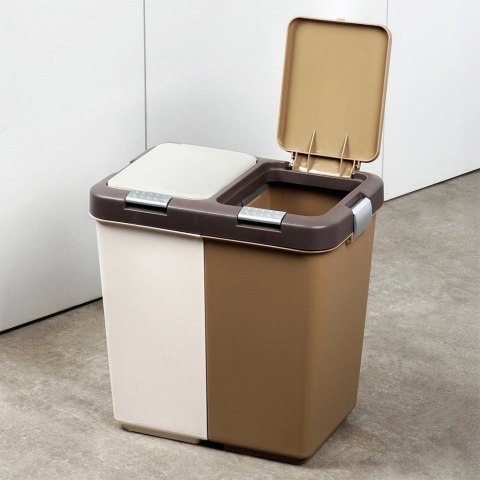 Kosz na Śmieci do Segregacji Odpadów Podwójny Plastikowy Trwały ORION 2x10l