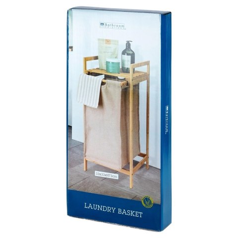 Kosz na pranie bambusowy 33x33x73cm