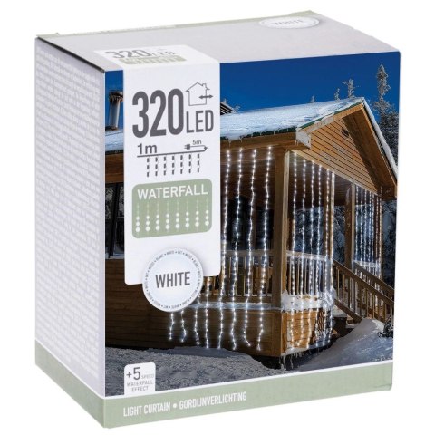 Kurtyna Girlanda Świetlna 320 LED Świąteczna Zewnętrzna Wewnętrzna VILDE 1m