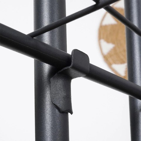 Kwietnik Stojak Kaskada Metalowy Czarny 8-poziomowy VILDE 142 cm