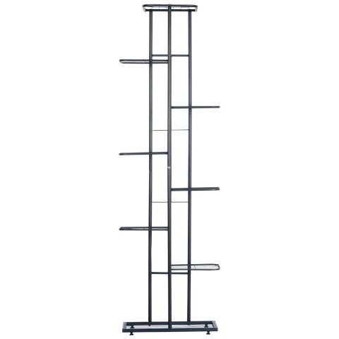 Kwietnik Stojak Kaskada Metalowy Czarny 8-poziomowy VILDE 142 cm