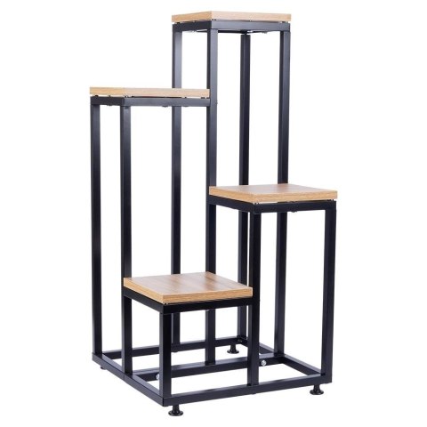 Kwietnik Stojak na Kwiaty 4-Poziomowy Kaskada Metalowy Loft VILDE 69 cm