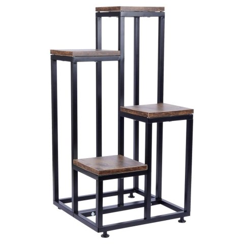 Kwietnik Stojak na Kwiaty 4-Poziomowy Kaskada Metalowy Loft VILDE 69 cm
