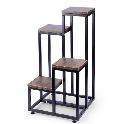 Kwietnik Stojak na Kwiaty 4-Poziomowy Kaskada Metalowy Loft VILDE 69 cm