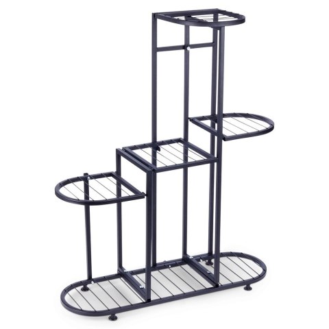 Kwietnik metalowy czarny 5-poziomowy 84,5 cm