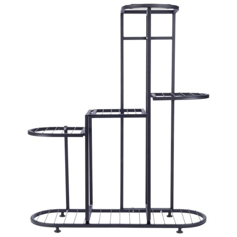 Kwietnik metalowy czarny 5-poziomowy 84,5 cm