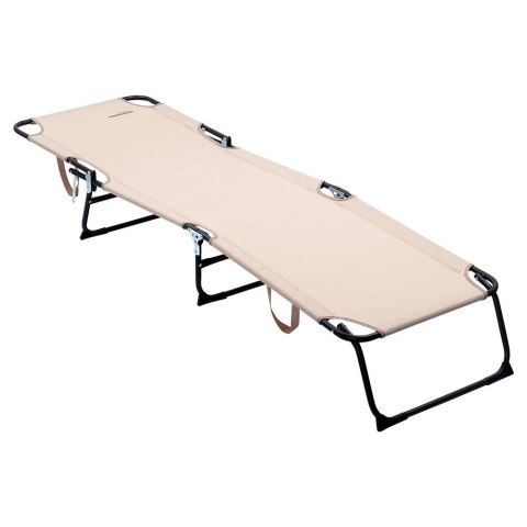 Leżak Ogrodowy Plażowy Rozkładany Regulowany Beżowy REDCLIFFS 187 x 55 cm