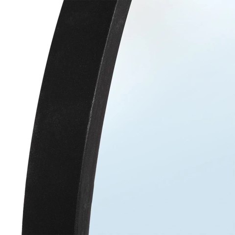 Lustro Ścienne Drewniane Czarne Okrągłe VILDE 50 cm