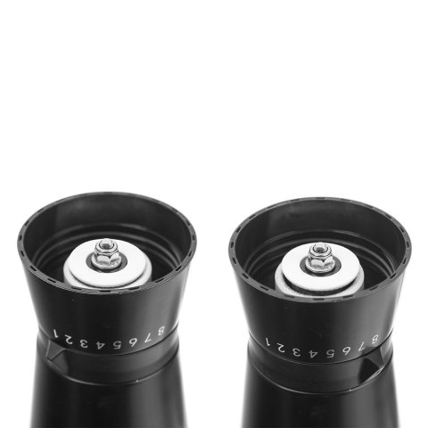 Młynek do mielenia kawy ręczny z regulacją stalowy szklany 21 cm