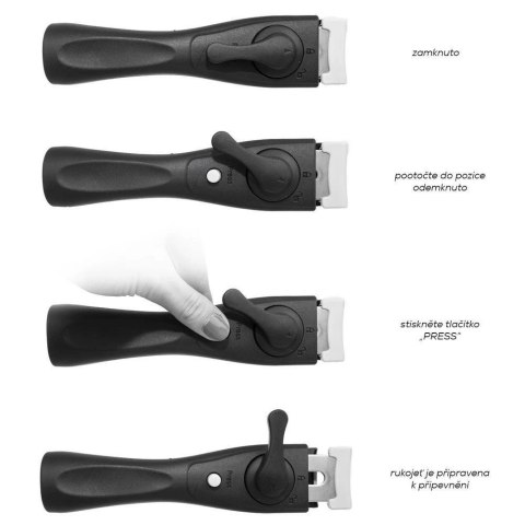 Patelnia Granitowa Zestaw Indukcja Gaz Grande 20/26 cm 3 el.