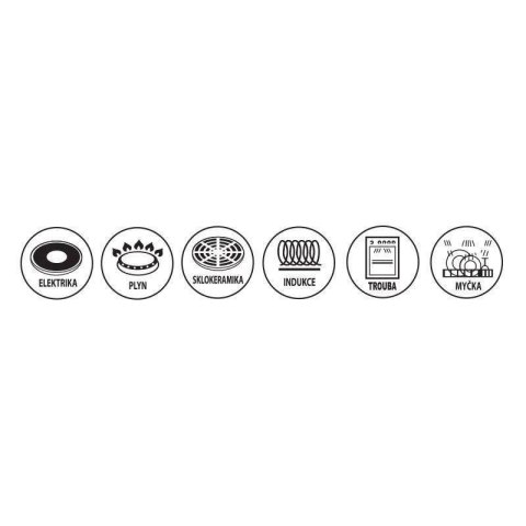 Patelnia Granitowa Zestaw Indukcja Gaz Grande 20/26 cm 3 el.