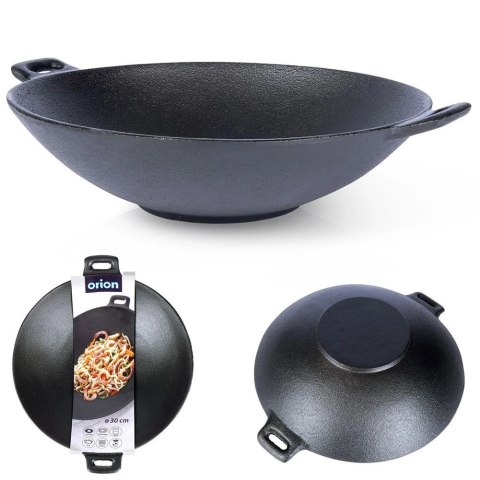 Patelnia Wok z Uchwytami Nieprzywierająca Solidna ORION 30 cm