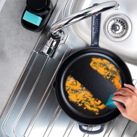 Patelnia Żeliwna do Smażenia Pieczenia Duszenia Emaliowana ORION 28 cm