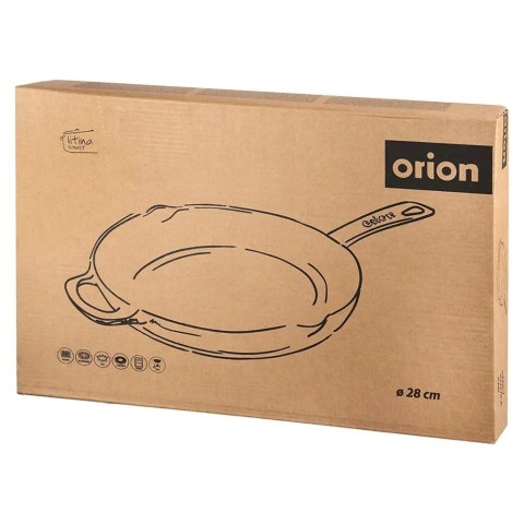 Patelnia Żeliwna do Smażenia Pieczenia Duszenia Emaliowana ORION 28 cm