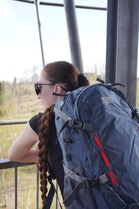 Plecak Turystyczny Sportowy Damski Męski Szary Solidny Duży KUBISPORT 40 L