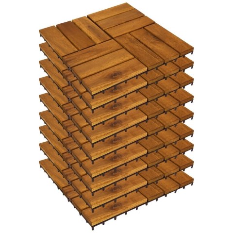 Płytki Tarasowe Drewniane Akacja Wodoodporne PROGARDEN 30 x 30 cm 9 szt.