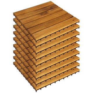 Płytki Tarasowe Drewniane Akacja Wodoodporne PROGARDEN 30 x 30 cm 9 szt.