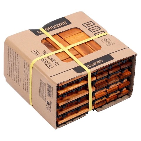 Płytki Tarasowe Drewniane Akacja Wodoodporne PROGARDEN 30 x 30 cm 9 szt.