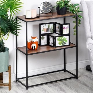 Regał metalowy czarny 70x30,5x85 cm