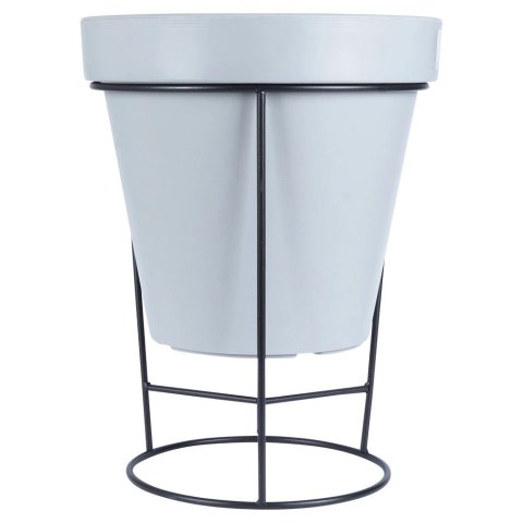 Stojak na Doniczkę Metalowy Czarny Dwustronny Dekoracyjny 45x53 cm VILDE