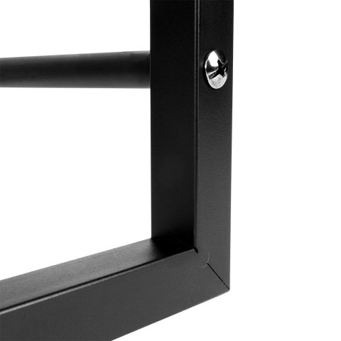 Stojak na drewno kominkowe metalowy czarny 45x28x70 cm