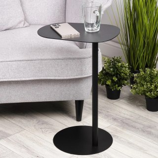Stolik kawowy metalowy czarny boczny 35x25x53 cm