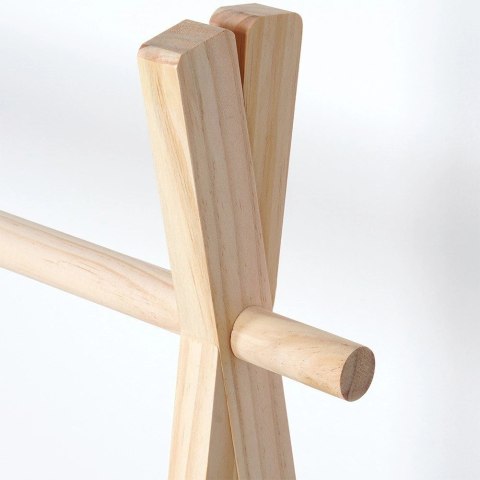 Wieszak stojący na ubrania drewniany 80,5x30x100 cm