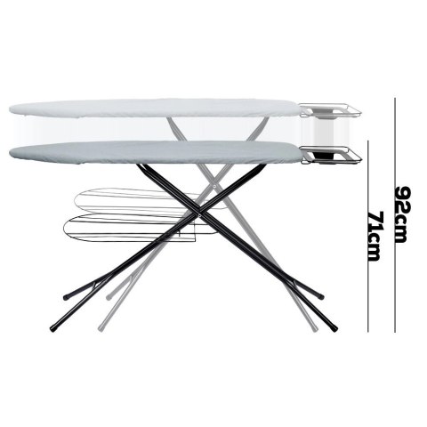 Zestaw Deska Rękawnik do Prasowania Szara Solidna VILDE 140 x 39 x 92 cm