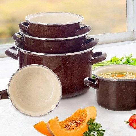 Garnek emaliowany BROWN 32 cm, 11,5 l