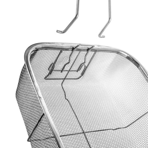 Garnek granitowy ze szklaną pokrywką patelnią grillową koszyczkiem GRANDE 2+4 l 4 el.