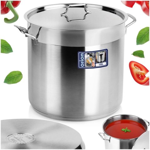 Garnek stalowy z pokrywką ANETT 30 cm, 18 l