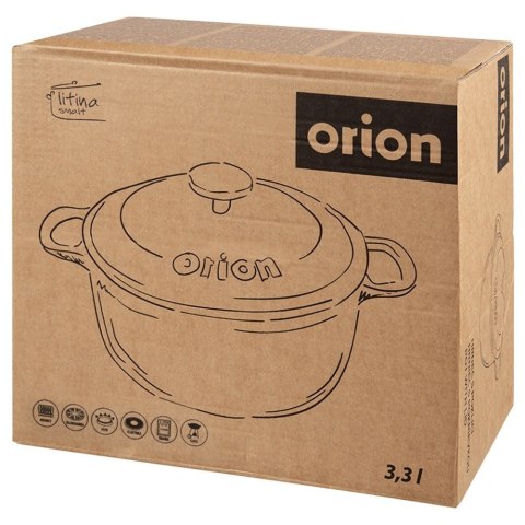 Garnek z pokrywką żeliwny emaliowany LITINA 22 cm, 3,3 l