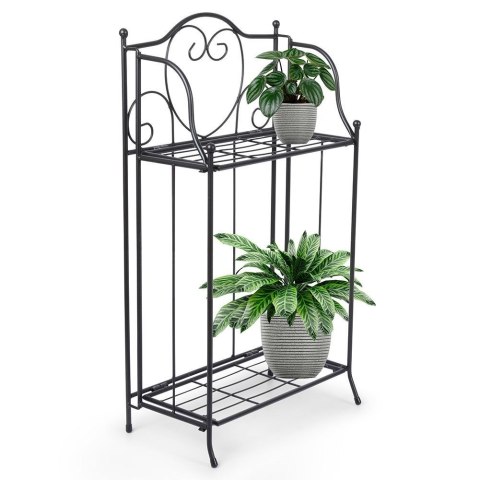 Kwietnik Metalowy Czarny 34,5 x 18,5 x 65 cm ORION 2 Poziomy