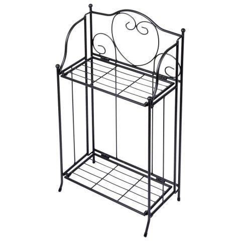 Kwietnik Metalowy Czarny 34,5 x 18,5 x 65 cm ORION 2 Poziomy