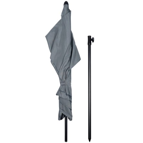 Parasol ogrodowy szary regulowany 125x200 cm