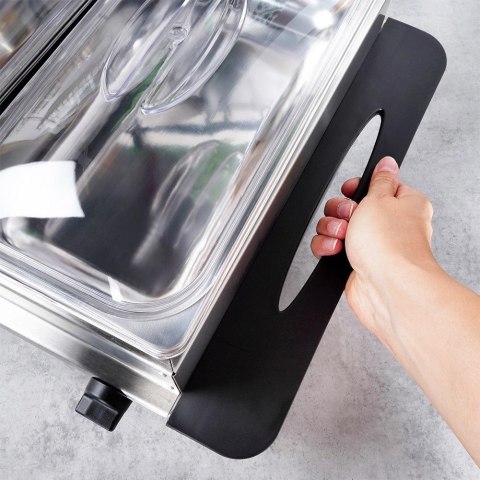 Podgrzewacz elektryczny do potraw stalowy 2 wkłady