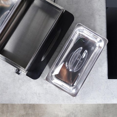 Podgrzewacz elektryczny do potraw stalowy 2 wkłady