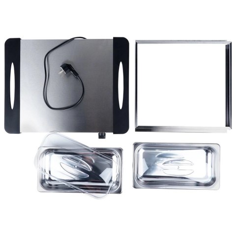 Podgrzewacz elektryczny do potraw stalowy 2 wkłady