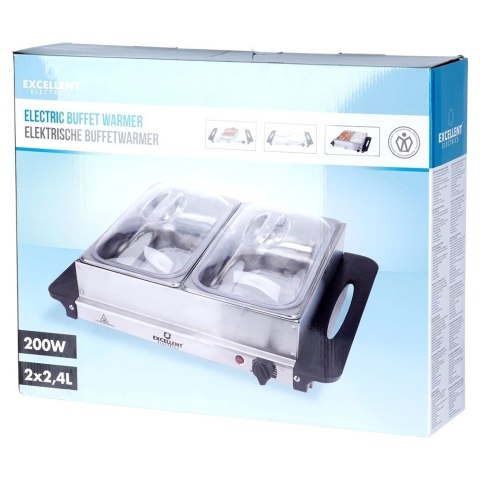 Podgrzewacz elektryczny do potraw stalowy 2 wkłady