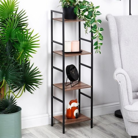 Regał metalowy czarny 29,5x23,5x106,5 cm